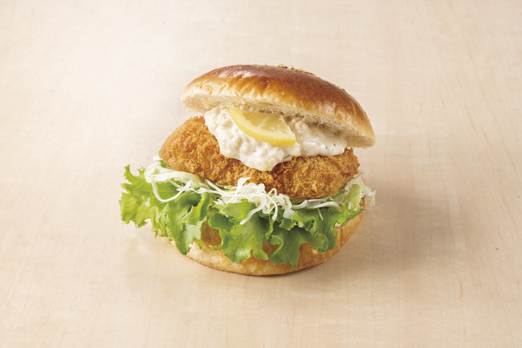 カジキカツのレモタルバーガー