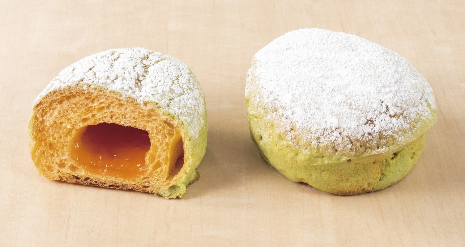 北海道メロンのマカロン風パン